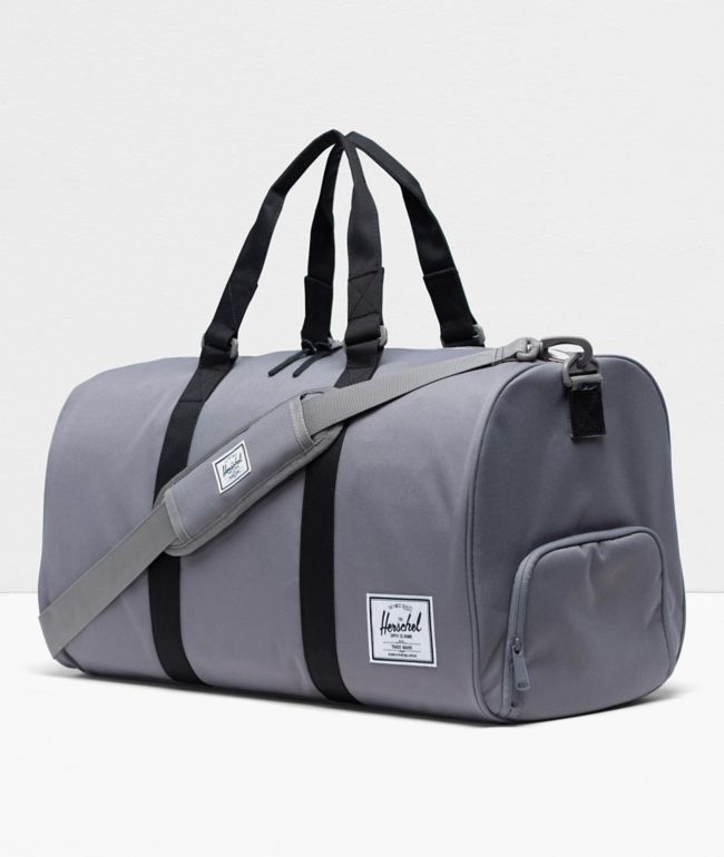 grey herschel duffle bag