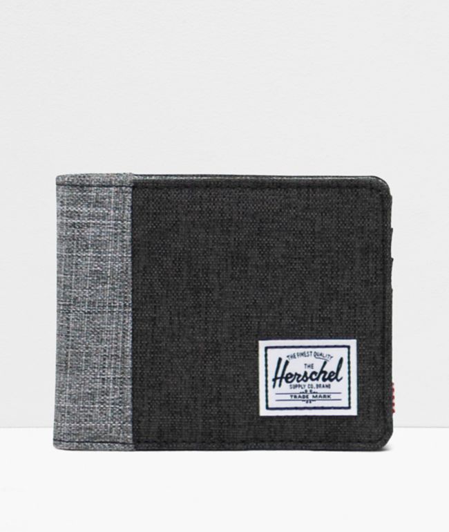 Herschel Supply Co. Roy Crosshatch Black & Grey Bifold Wallet