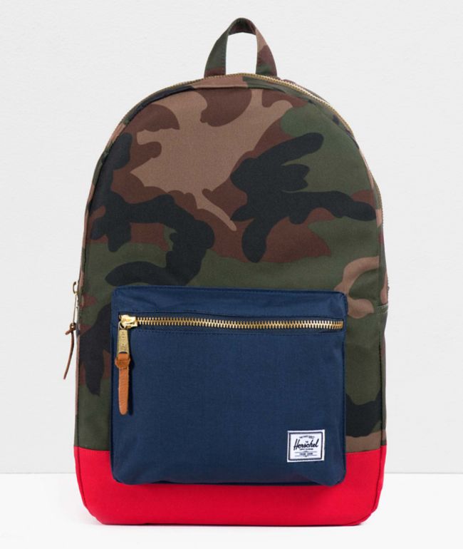 Herschel backpack camo blue red Clearance