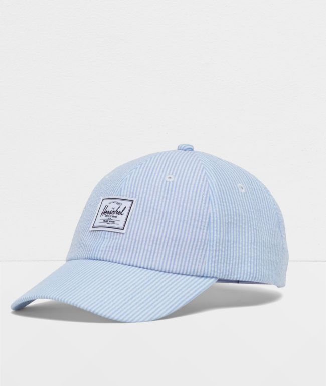 Herschel Supply Co. Sylas Blue Searsuck Strapback Hat