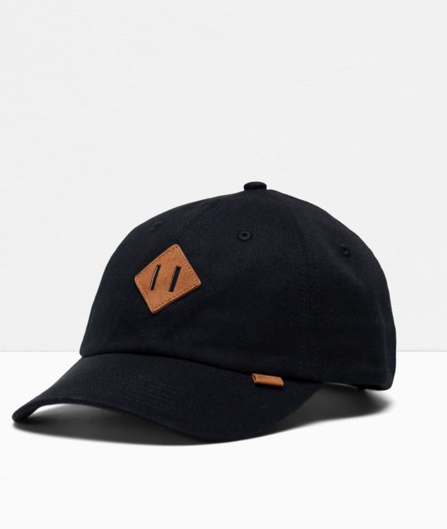 Herschel Supply Co. Sylas Tan Diamond Black Strapback Hat