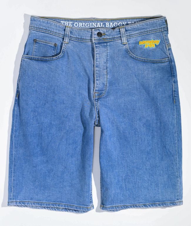 Homeboy Moon X-Tra Baggy Blue Denim Shorts