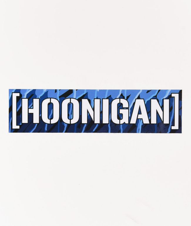 Hoonigan Censor Bar pegatina azul
