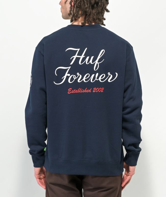 Huf Forever Navy Crewneck Sweatshirt