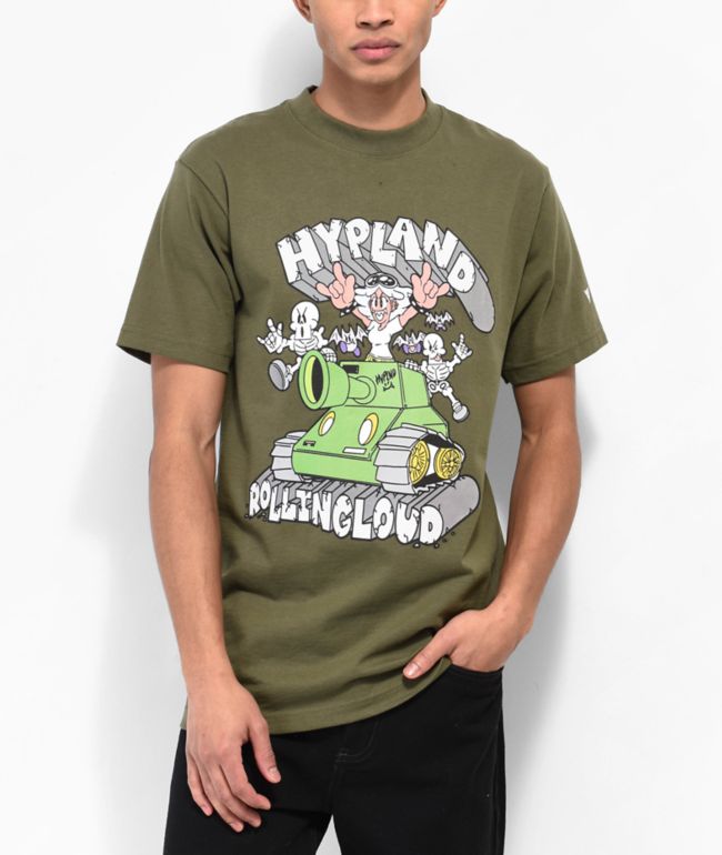 Polar Adversario desconectado Hypland x Rolling Loud Tank Skeleton camiseta verde