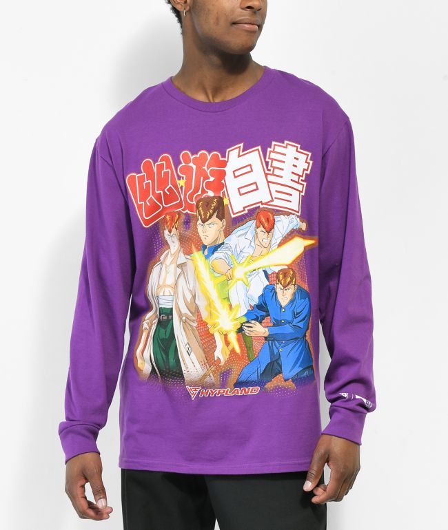 Hypland x Yu Yu Hakusho Kuwabara Purple Long Sleeve T-Shirt 