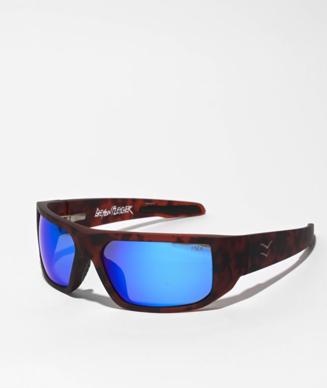 I-SEA X Greyson Fletcher Tortoise & Blue Polarized Sunglasses