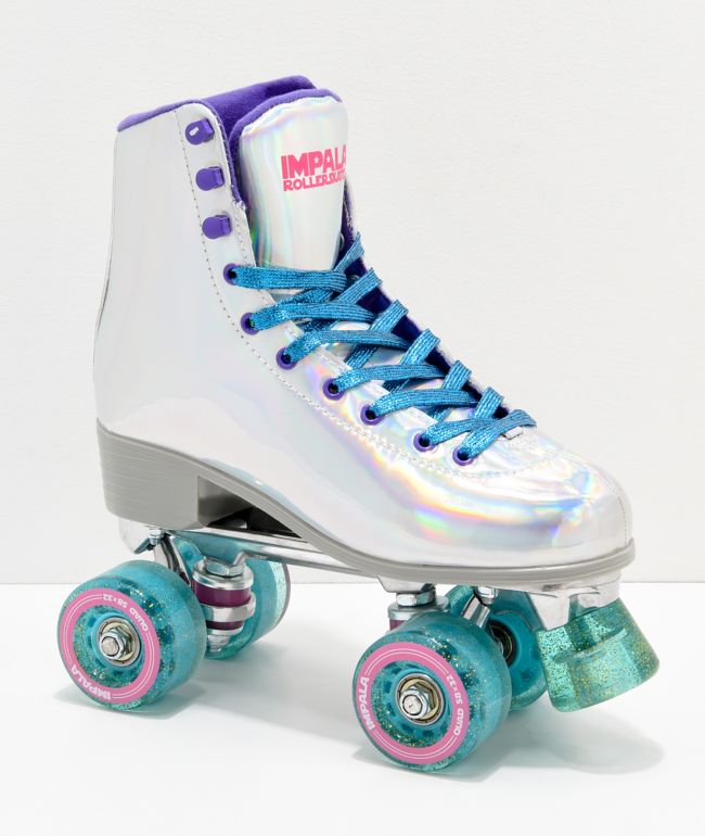 Impala Quad Roller Skates Vegan Holographic US Size 8 Brand New In Hand 