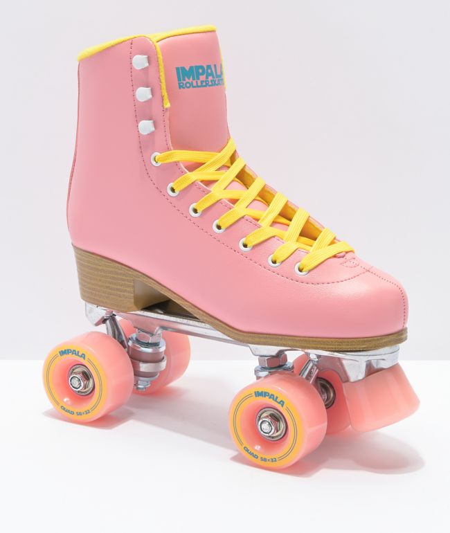 Pink/Yellow Impala Sidewalk Quad-Roller Skate 