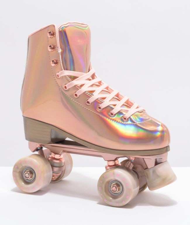Rose Gold Size: 8 Quad Roller SkatesVegan WomensMarwa Impala