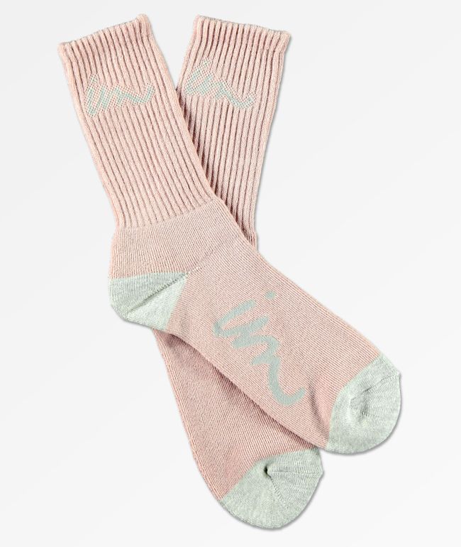 Imperial Motion Curser Pale Mauve & Grey Crew Socks