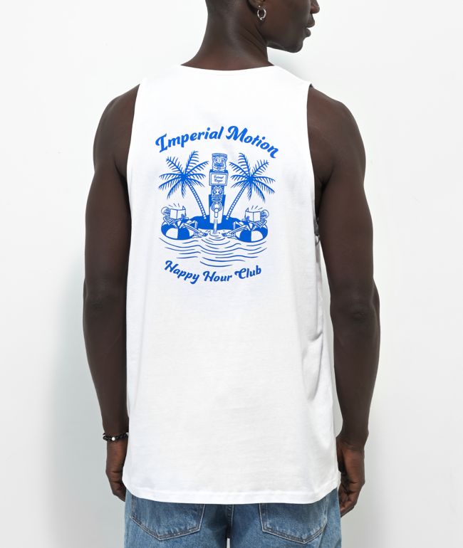 Imperial Motion Happy Hour Club White Tank Top