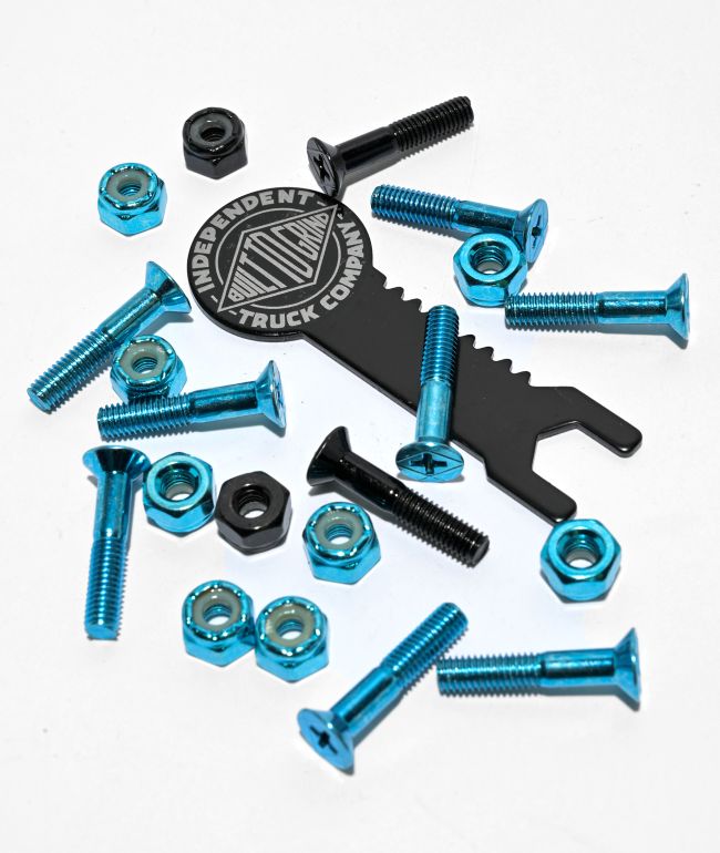 Independent Cross Bolts Blue 1" Hardware