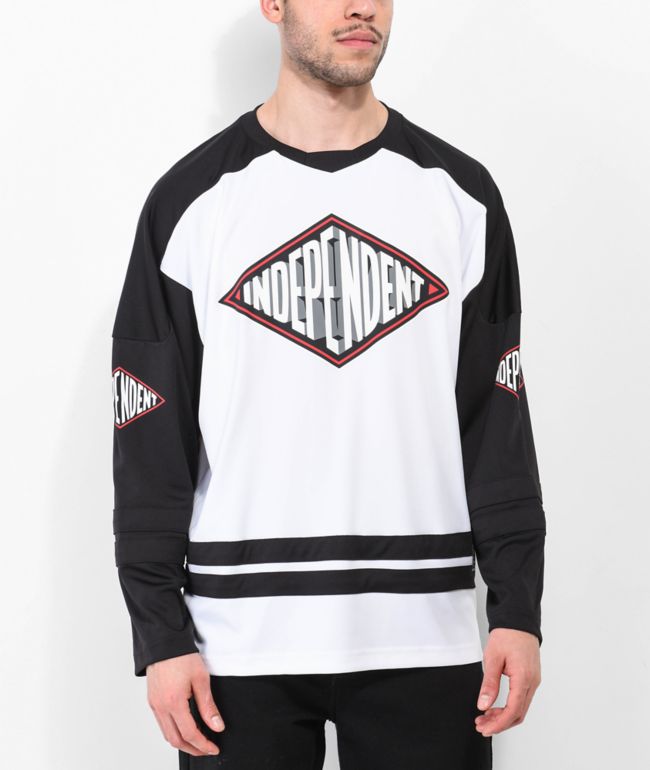 Independent Depth Summit Black & White Hockey Jersey