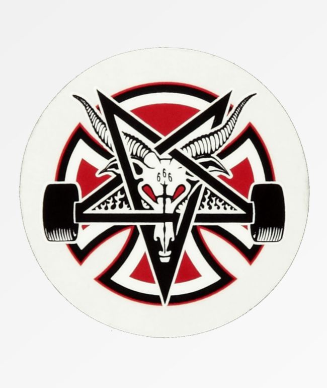 THRASHER X INDEPENDENT TRUCK COMPANY Pentagram Skateboard Sticker 