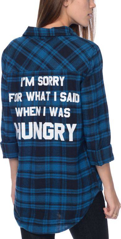 Jv By Jac Vanek Sorry Teal Black Flannel Shirt Zumiez