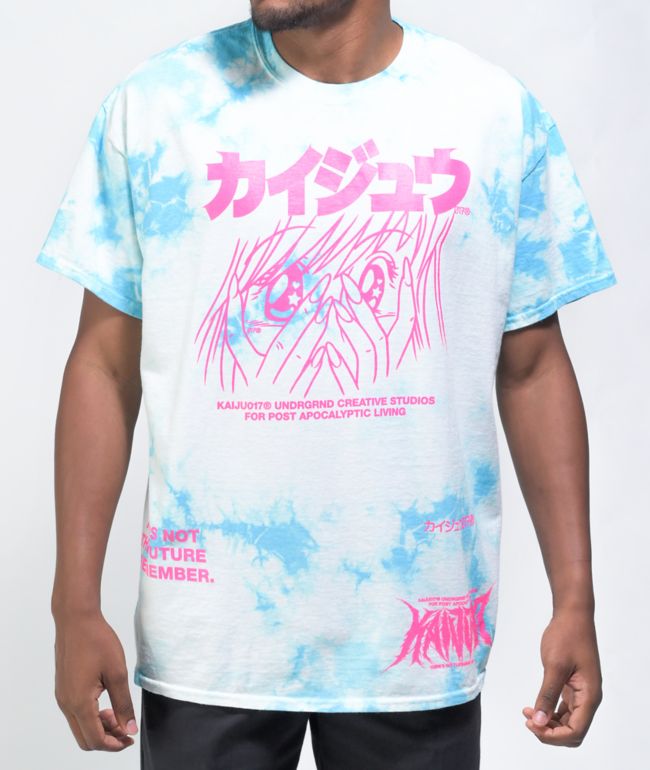 KAIJU017 Remember Blue & White Tie Dye TShirt
