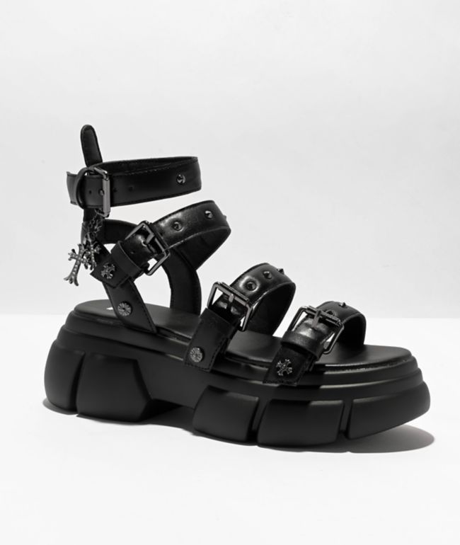 KOI A Raining Vengeance Charm Black Sandals