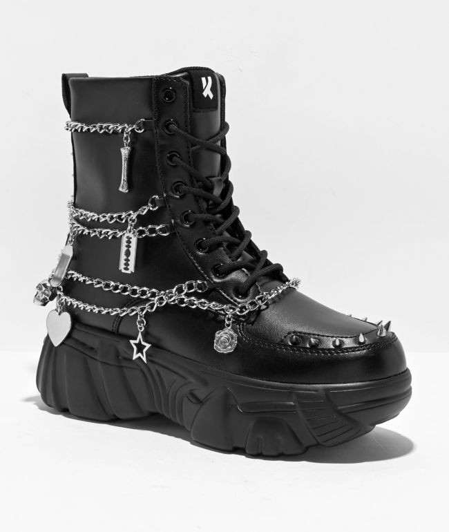 Koi Mary Janes Black Pearl Platform Shoes koi-mary-janes-black-pearl-platform-shoes