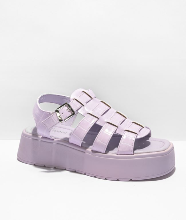 KOI Raikuma Lilac Chunky Platform Sandals