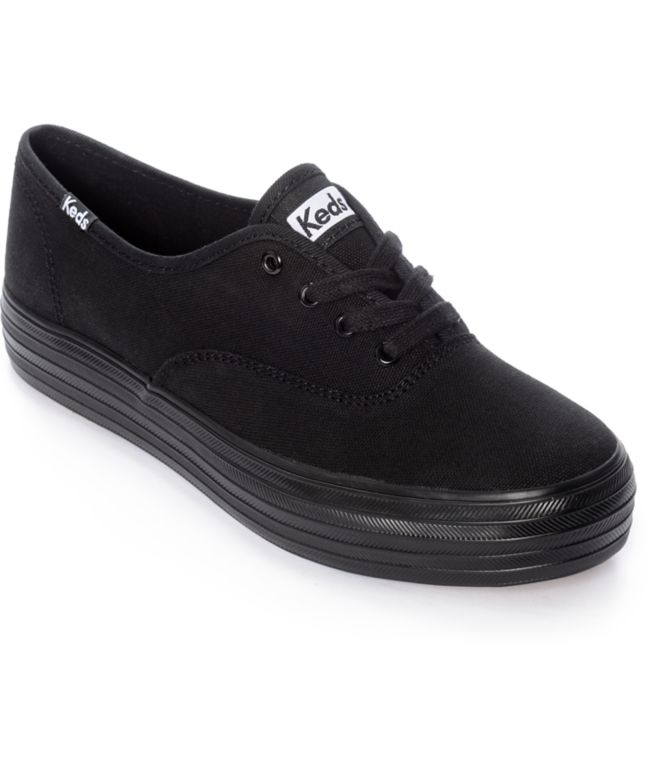 black platform keds