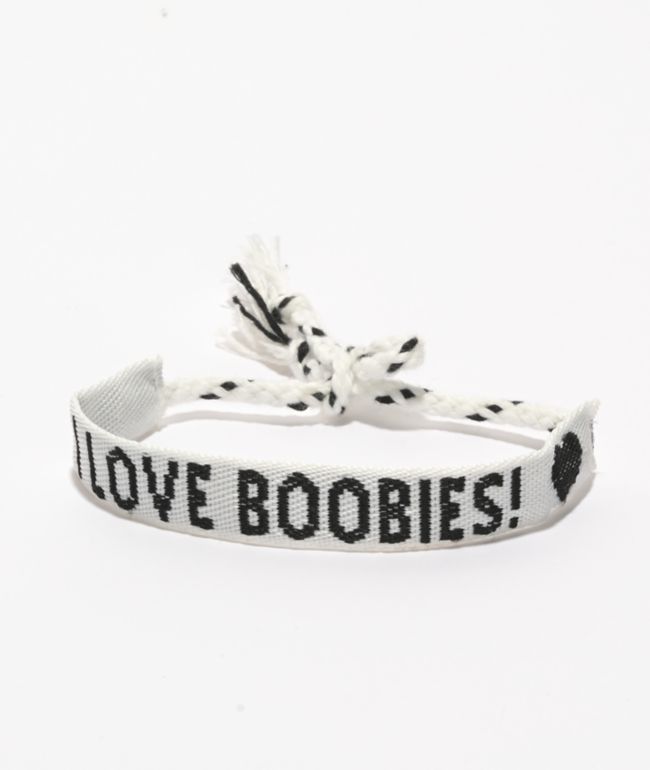 Keep A Breast Foundation I Love Boobies White Amigo Bracelet