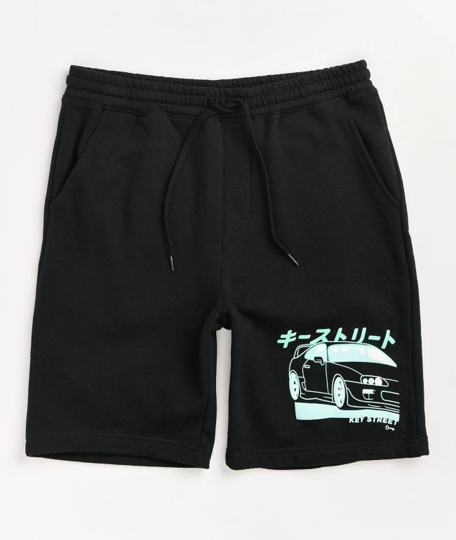 Key Street Saiko Black Sweat Shorts