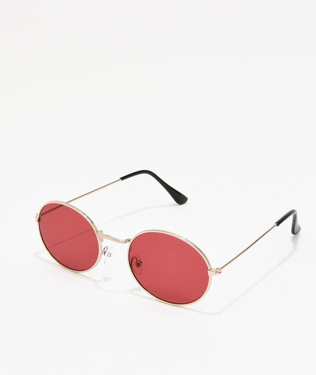Kid Red Round Sunglasses