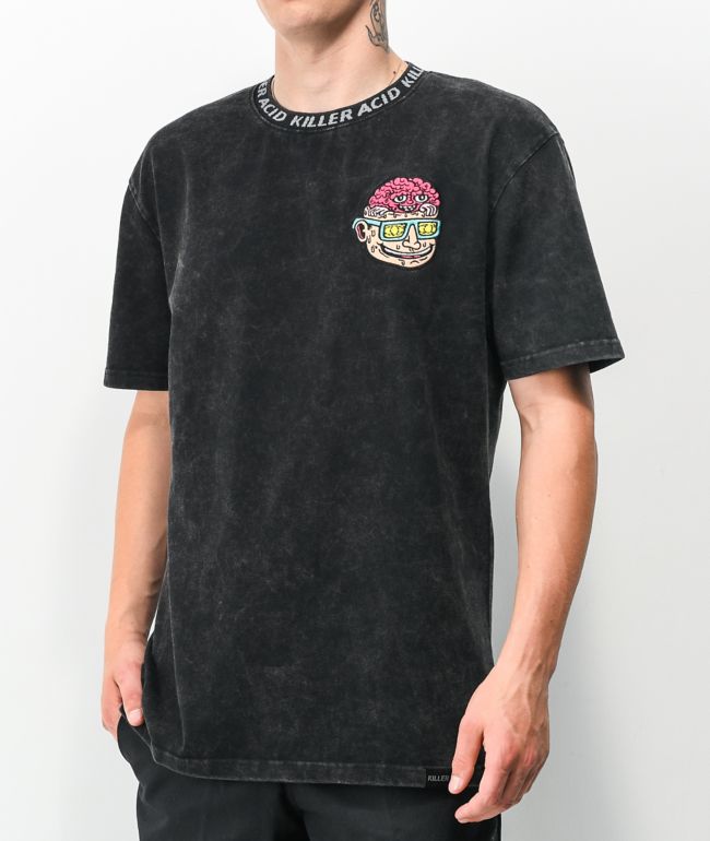 black mineral wash shirt