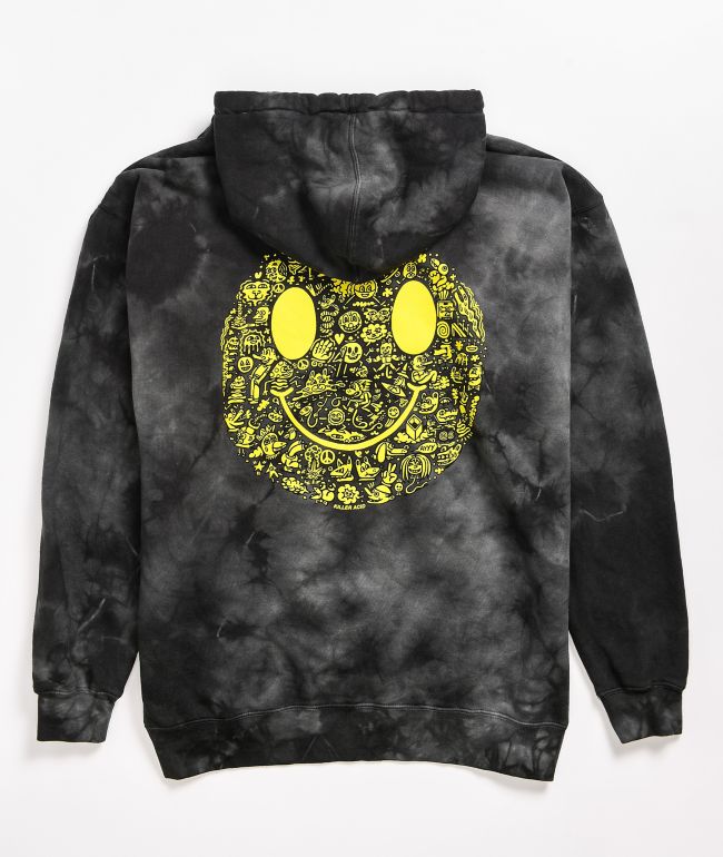 Killer Acid Miles Of Smiles sudadera con tinte de corbata gris y negra