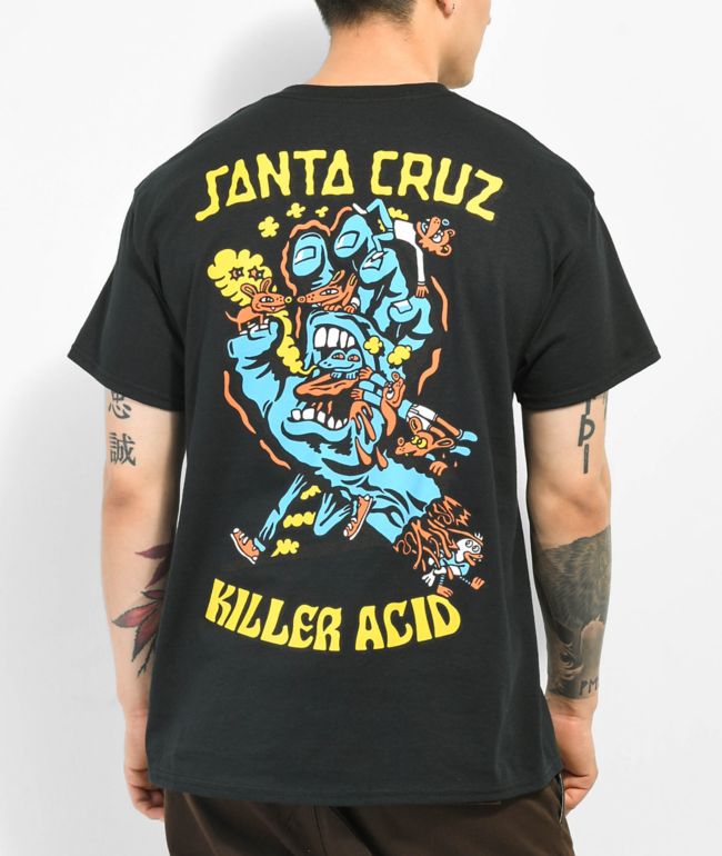Killer Acid x Santa Cruz Killer Hand camiseta negra