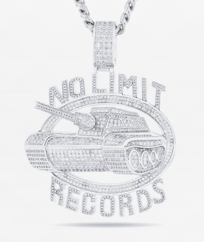 King Ice x No Limit Logo 22" Silver Chain Necklace