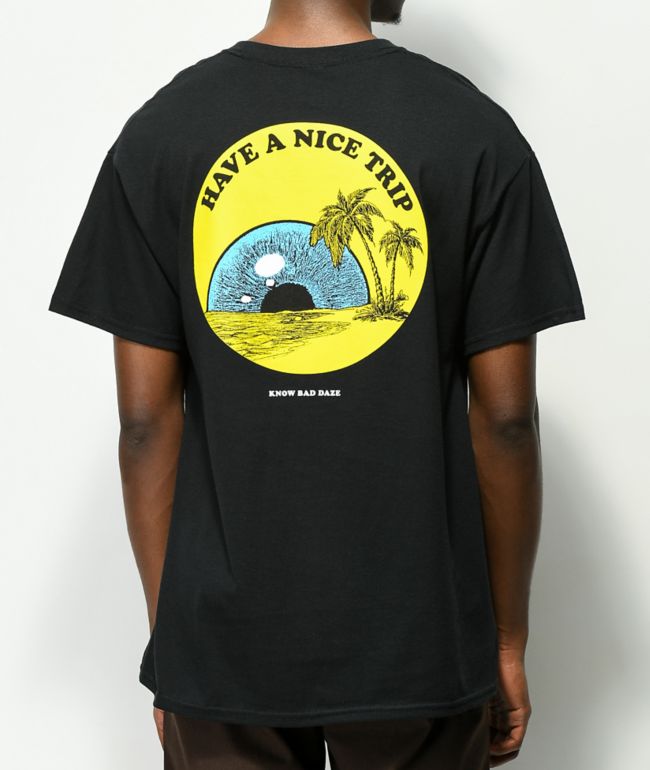 Know Bad Daze Trip Black T-Shirt