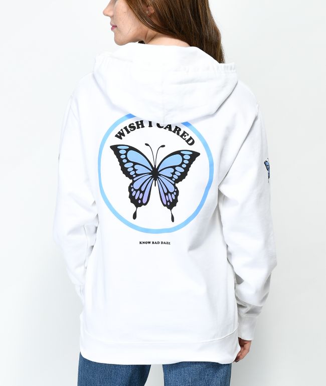 butterfly white hoodie