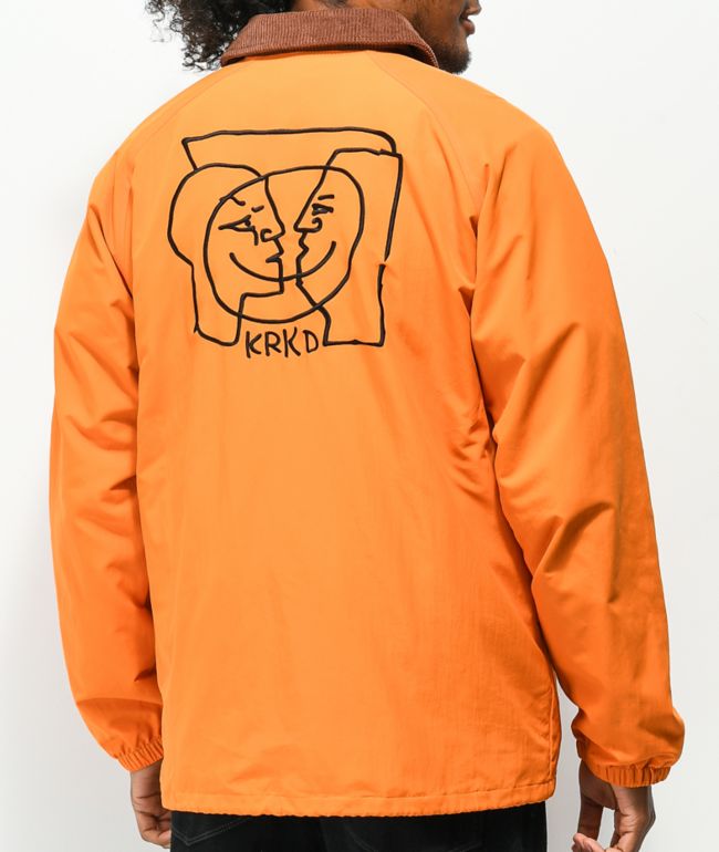 Krooked Moon Smile Orange Bomber Jacket