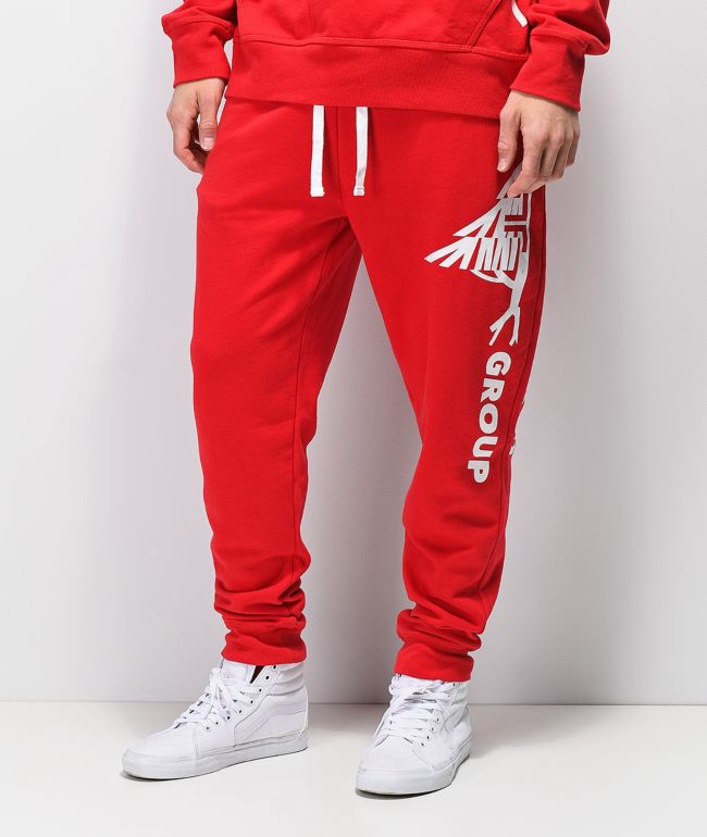 red champion jogging suit