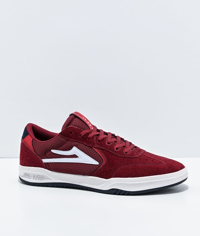 Lakai Atlantic Burgundy White Suede Skate Shoes Zumiez Get the best deals on lakai suede skateboarding shoes for men. lakai atlantic burgundy white suede skate shoes