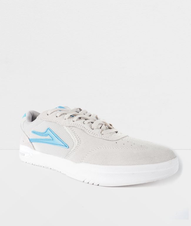 Lakai Atlantic White & Blue Suede Skate Shoes