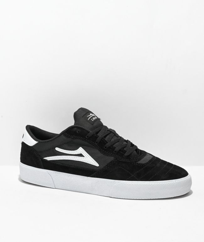 Lakai Cambridge Black & White Suede Skate Shoes