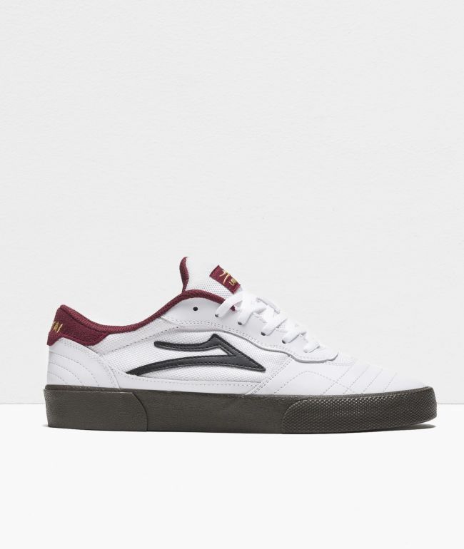 Lakai Cambridge White & Gum Leather Skate Shoes