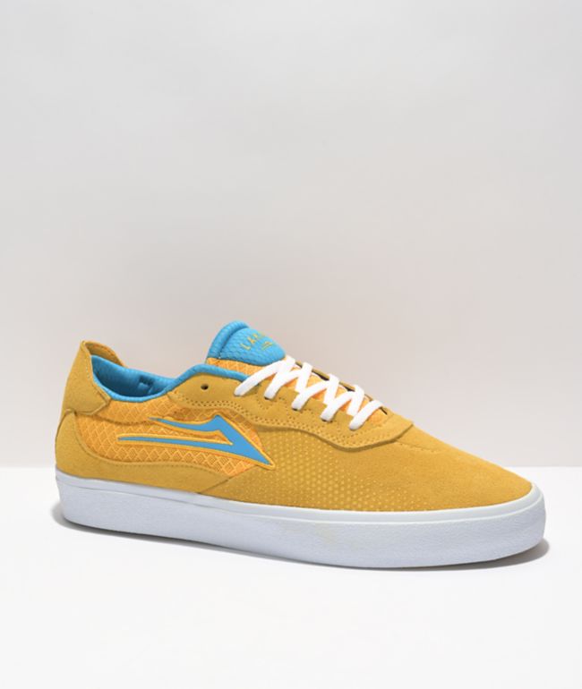 Lakai Essex Gold & Blue Suede Skate Shoes