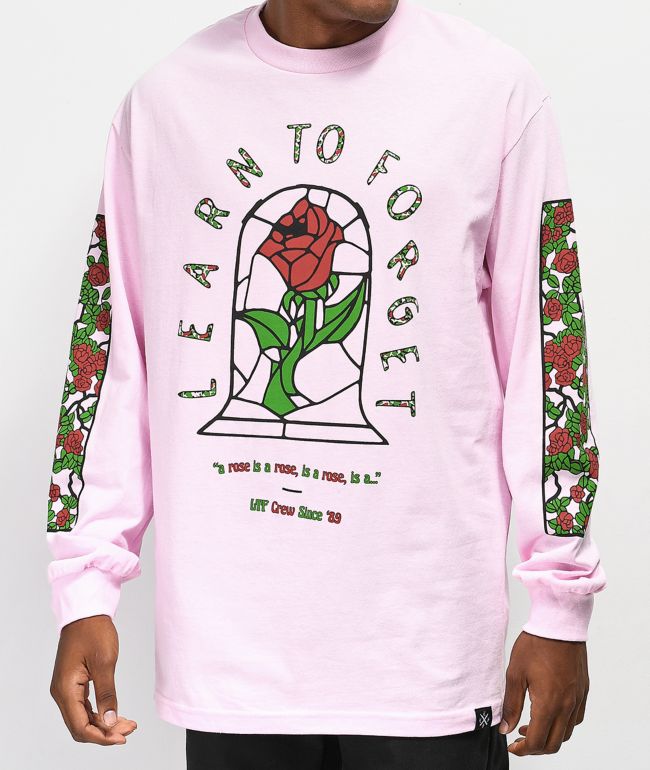 Stained Rose Pink Long Sleeve T-Shirt
