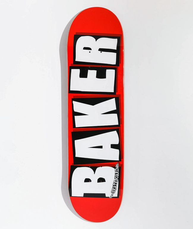 Logotipo de la marca Baker Blanco 8.25 "Cubierta de patineta