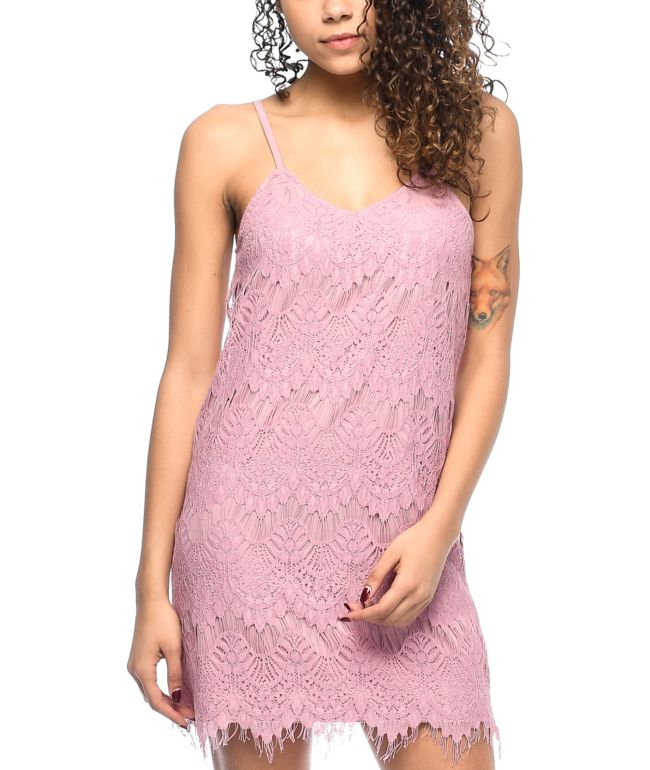 mauve shift dress