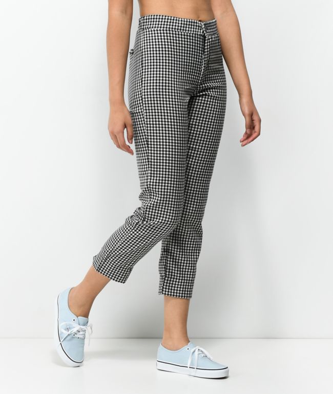 gingham work pants