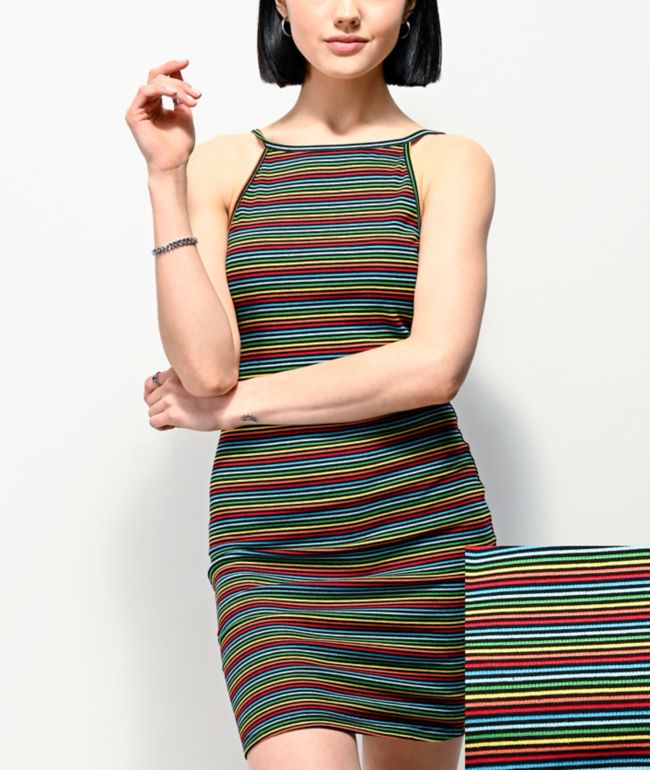 bodycon rainbow dress