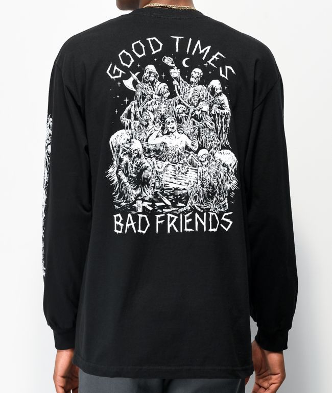 Lurking Class By Sketchy Tank Good Times Bad Friends camiseta negra de manga larga