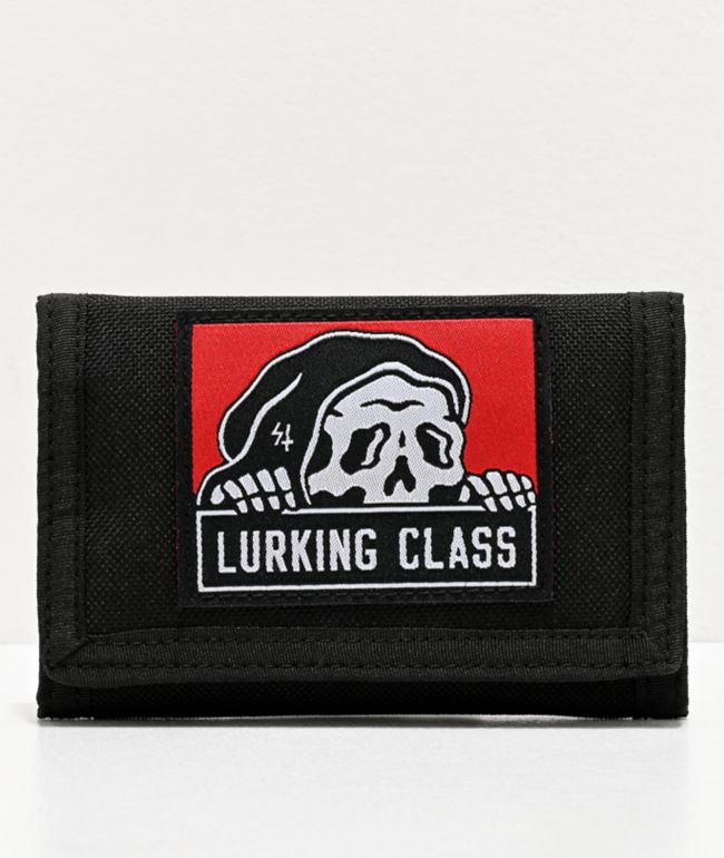 Lurking Class by Sketchy Tank Black Trifold Wallet