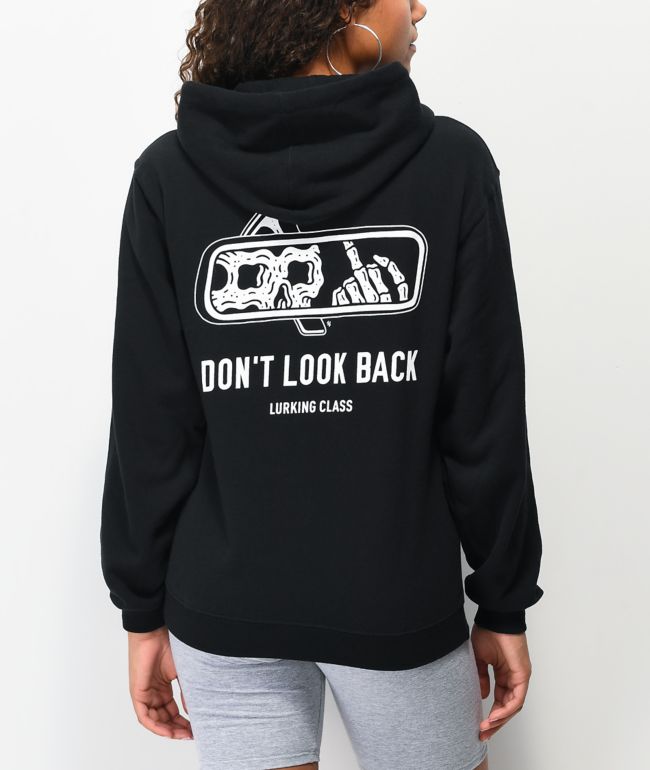 Lurking Class by Sketchy Tank Look Back Black Hoodie
