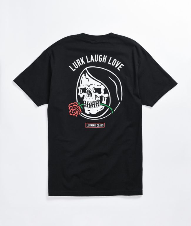Lurking Class By Sketchy Tank Lurk Laugh Love Black T Shirt Zumiez